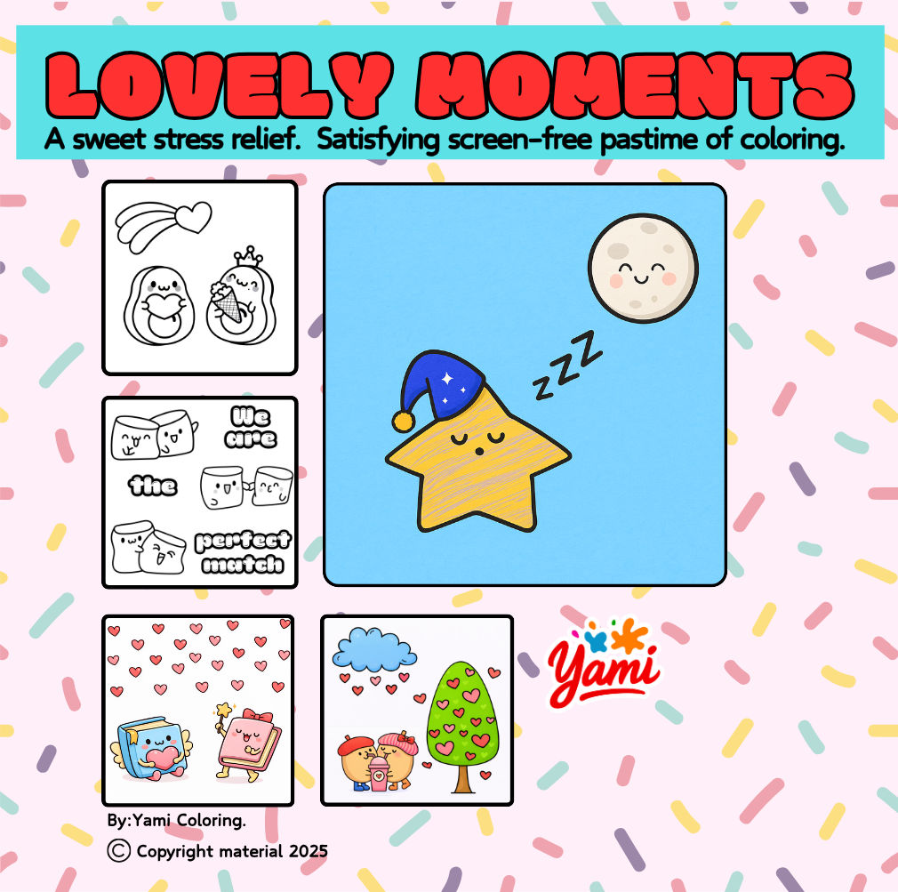 Lovely Moments love coloring book, additional image (TBD: back cover or interior sample)