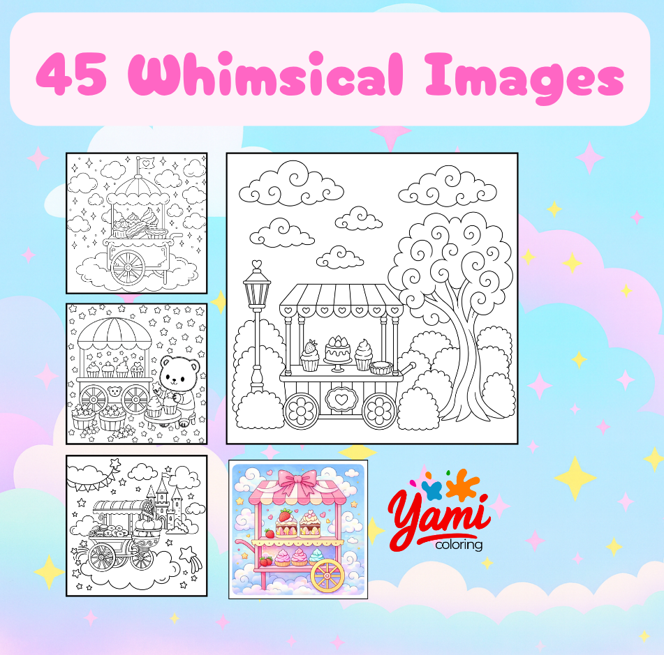 Candy Carts dessert coloring book, additional image (TBD: back cover or interior sample)